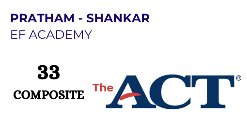 ACT SCORE 33